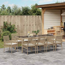 Have Spisebordssæt 11 pcs Beige polyrattan