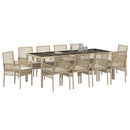 Have Spisebordssæt 11 pcs Beige polyrattan