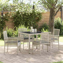 Have Spisebordssæt 5 pcs Lysegrå polyrattan