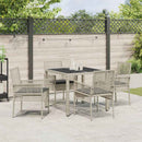 Have Spisebordssæt 5 pcs Lysegrå polyrattan