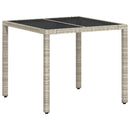 Have Spisebordssæt 5 pcs Lysegrå polyrattan