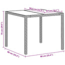 Have Spisebordssæt 5 pcs Lysegrå polyrattan