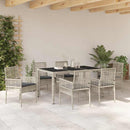 Have Spisebordssæt 7 pcs Lysegrå polyrattan