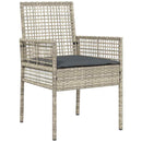 Have Spisebordssæt 7 pcs Lysegrå polyrattan