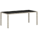 Have Spisebordssæt 9 pcs Lysegrå polyrattan