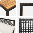 Have Spisebordssæt 5 pcs Sort polyrattan