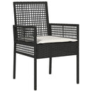 Have Spisebordssæt 5 pcs Sort polyrattan