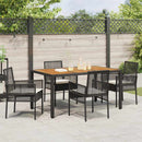 Have Spisebordssæt 5 pcs Sort polyrattan