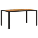 Have Spisebordssæt 7 pcs Sort polyrattan