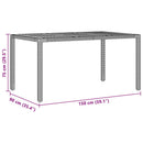 Have Spisebordssæt 7 pcs Sort polyrattan