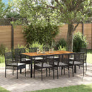 Have Spisebordssæt 9 pcs Sort polyrattan