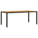 Have Spisebordssæt 9 pcs Sort polyrattan