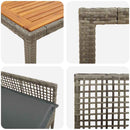 Have Spisebordssæt 3 pcs Grå polyrattan