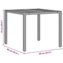 Have Spisebordssæt 3 pcs Grå polyrattan