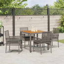 Have Spisebordssæt 5 pcs Grå polyrattan