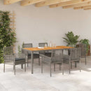 Have Spisebordssæt 7 pcs Grå polyrattan