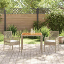 Have Spisebordssæt 3 pcs Beige polyrattan