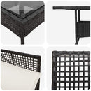 Have Spisebordssæt 3 pcs Sort polyrattan