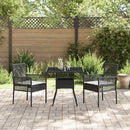 Have Spisebordssæt 3 pcs Sort polyrattan