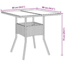 Have Spisebordssæt 3 pcs Sort polyrattan