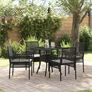 Have Spisebordssæt 5 pcs Sort polyrattan