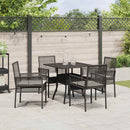 Have Spisebordssæt 5 pcs Sort polyrattan