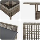 Have Spisebordssæt 3 pcs Grå polyrattan