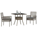 Have Spisebordssæt 3 pcs Grå polyrattan