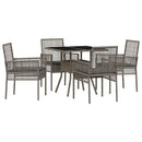 Have Spisebordssæt 5 pcs Grå polyrattan