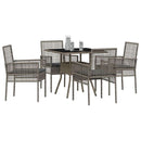 Have Spisebordssæt 5 pcs Grå polyrattan