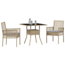 Have Spisebordssæt 3 stk. Beige polyrattan