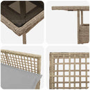 Have Spisebordssæt 5 stk. Beige polyrattan