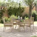 Have Spisebordssæt 5 stk. Beige polyrattan
