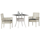 Have Spisebordssæt 3 pcs Lysegrå polyrattan