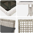 Have Spisebordssæt 5 pcs Lysegrå polyrattan