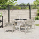 Have Spisebordssæt 5 pcs Lysegrå polyrattan
