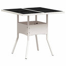 Have Spisebordssæt 5 pcs Lysegrå polyrattan