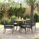 Have Spisebordssæt 5 pcs Sort polyrattan