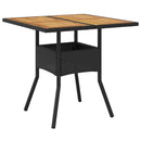 Have Spisebordssæt 5 pcs Sort polyrattan