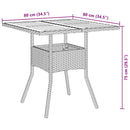 Have Spisebordssæt 5 pcs Sort polyrattan