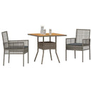 Have Spisebordssæt 3 pcs Grå polyrattan