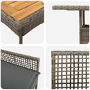 Have Spisebordssæt 5 pcs Grå polyrattan