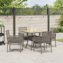 Have Spisebordssæt 5 pcs Grå polyrattan