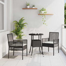Have Spisebordssæt 3 pcs Sort polyrattan