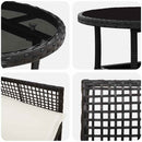 Have Spisebordssæt 5 pcs Sort polyrattan