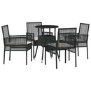 Have Spisebordssæt 5 pcs Sort polyrattan