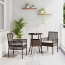 Have Spisebordssæt 3 pcs Brun polyrattan
