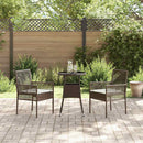 Have Spisebordssæt 3 pcs Brun polyrattan