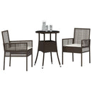 Have Spisebordssæt 3 pcs Brun polyrattan