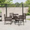 Have Spisebordssæt 5 pcs Brun polyrattan